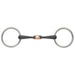 Dubbelgebroken bit met ringen koper Shires