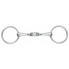 Dubbelgebroken bit met ringen Shires - Roestvrij staal