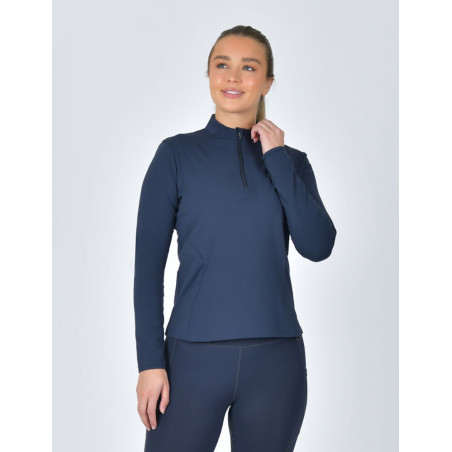 Dublin damesrijpolo met lange mouwen, aansluitend en geborsteld