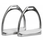 Roestvrijstalen stijgbeugels per paar met voetboog Covalliero
