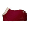 Equestrian Stockholm fleece deken met bont - Bordeaux