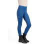 Legging Lana II stijl full seat 1/1 in siliconen HKM - Blauw