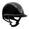 Dameshelm Equestro Apocalypse glanzende schaal met strass EN 1384-2023 - Zwart / gunmetal