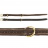 Gevlochten hondenhalsband 50-65cm Chetak - Bruin