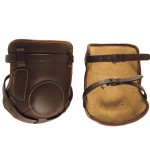 Leren kniebeschermers met gesp Chetak