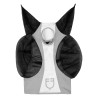 Tweekleurig Equestro vliegenmasker van mesh - Maansteen / glanzend wit