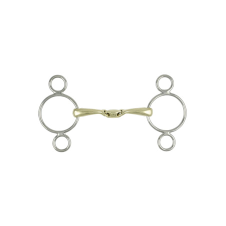 Pessoa-bit roestvrij staal dubbelgebroken Umbria Equitazione