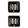 Wedstrijdbordje Equestro 3 cijfers 9×8 cm - Zwart
