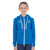 Uniseks kinderhoodie van fleece Equestro x FISE - Blauw uit Savoie