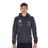 Equestro herenhoodie met meerdere logo’s - Asfalt