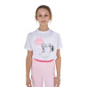 Meisjes T-shirt Equestro Head In The Clouds van katoen met korte mouwen - Wit