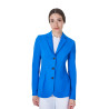Dames wedstrijdjasje Equestro x FISE met drie knopen - Blauw van Savoye