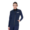 Dames bodywarmer Equestro met rits in technische mix - Marineblazer