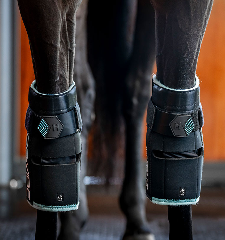 Horseware Ice-Vibe kniebeschermers Zwart / aqua