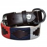 Hundehalsband Flags & Cup CHUKKA - Bruin / blauw / rood