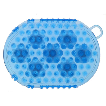 Dubbelzijdige handschoen voor roskammen en massage