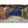 Fleece deken Riding World met kruissingels 230g - Marine / lichtblauw