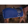 Zadeldeken Riding World fleece - Marine / lichtblauw