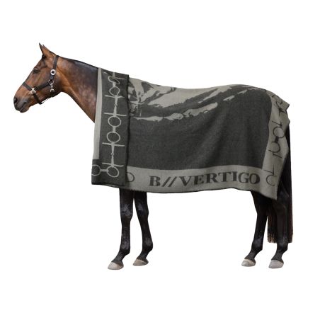 Bedrukte deken met paard en bit B Vertigo