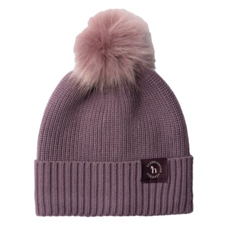 Gebreide kinderbeanie met afneembare pompon Horze Noa