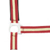 Halster Norton nylon gevoerd met neopreen - Rood / écru