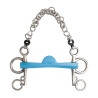 Pelham bit Metalab Flexi halve maan korte scharen - Blauw