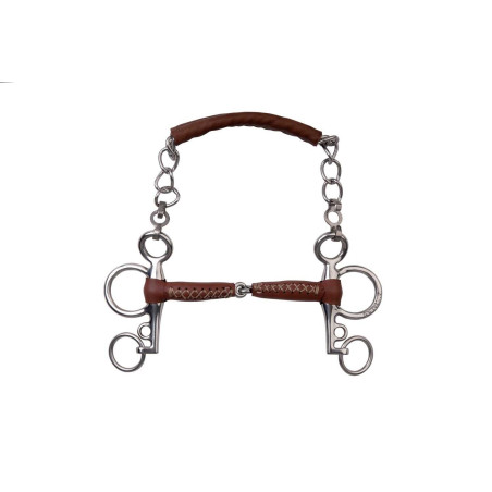 Mors Pelham Metalab Pinchless leer korte takken