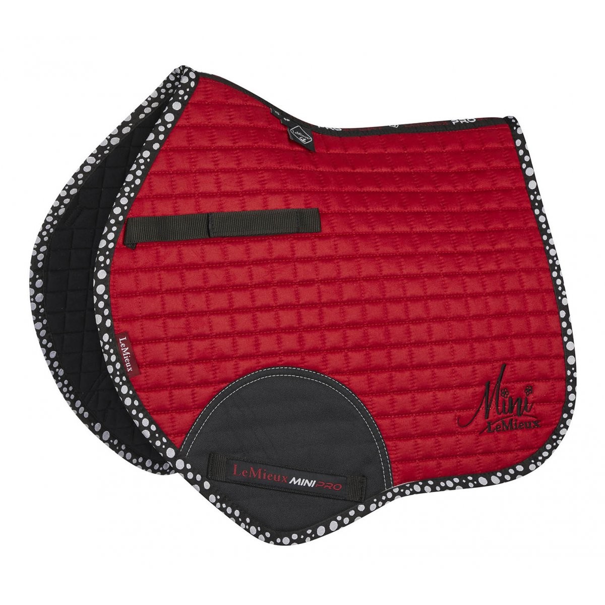 Mini LeMieux Suede Jump Vierkant Tapis Chilli oud model Rood