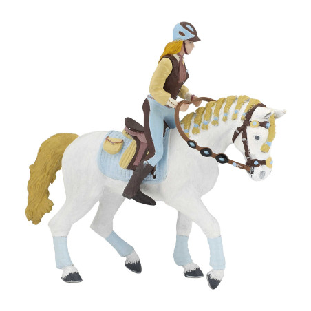 Beeldje Volwassen Ruiter Fashion Blauw Papo