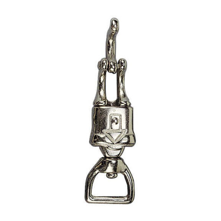 Paniekhaak vierkant oog 25 mm draaibaar