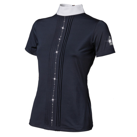 Wedstrijdpoloshirt Tattini dames met rijen strass-steentjes