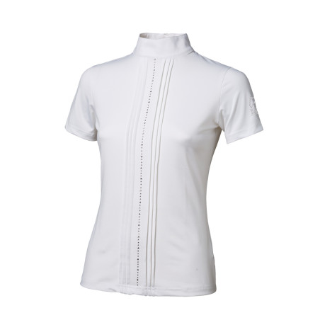 Wedstrijdpolo Tattini meisje met rijen strass-steentjes