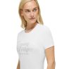 T-shirt met korte mouwen met strass Tommy Hilfiger Equestrian Malibu dames - Optisch wit
