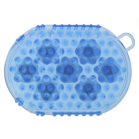 Dubbelzijdige handschoen voor roskammen en massage