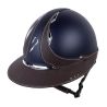 Antares Origin Galaxy-helm met Eclipse-zonneklep en Swarovski - Blauw / bruin leer