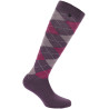Equithème Argyle damessokken - Mauve / pruim