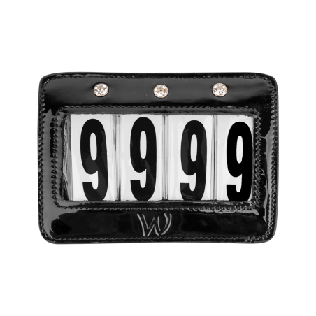 Rechthoekige nummers in gelakt leer van Waldhausen