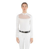 Wedstrijdpolo Nina Ego7 lange mouwen dames - Wit