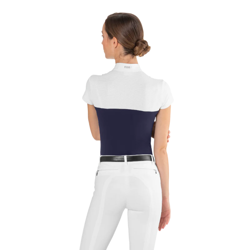 Ego7 mesh wedstrijdpolo met korte mouwen voor dames Marine Marineblauw Ego7 mesh wedstrijdpolo met korte mouwen voor dames Marine Marineblauw