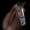 Hoofdstel Imperial Riding met gebogen Engels neusriem - Zwart