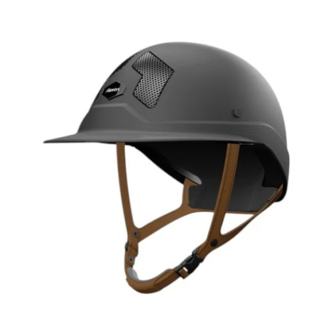 Mips-helm Flex-on Armet zwart met vizier Unisex Dark bruine kinriem