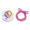 Casco My Style gestreepte biezenkit - Reflecterend roze