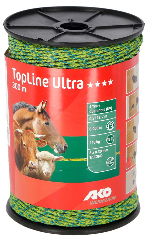 TopLine Ultra AKO afrasteringsdraad Fluogeel / blauw