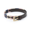 Shires Drover Skinny Polo Riem - Marine / roze / naturel