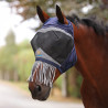 Shires FlyGuard Pro fijnmazig anti-vliegenmasker met ooruitsparingen en franje-neus - Marine