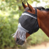 Shires FlyGuard Pro fijnmazig anti-vliegenmasker zonder oren met neus en franjes - Jais