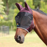Shires FlyGuard Pro Deluxe vliegenmasker met oren - Zwart kersenrood