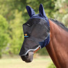 Shires FlyGuard Pro Deluxe vliegenmasker met oren en neus - Marine