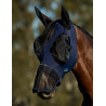Weatherbeeta ComFiTec Luxe Stretch vliegenmasker met oren en neus - Marine / zwart