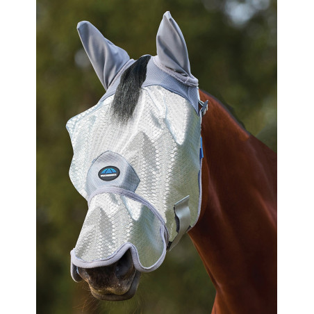Weatherbeeta ComFiTec Hexi Shield Ride anti-vliegenmasker met oren en neus
